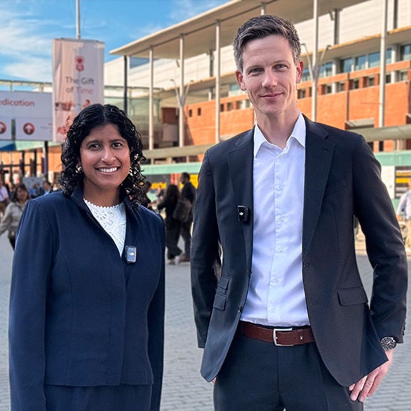 Phyllis Thangaraj, MD und PD Dr. Philipp Breitbart ESC 2025 