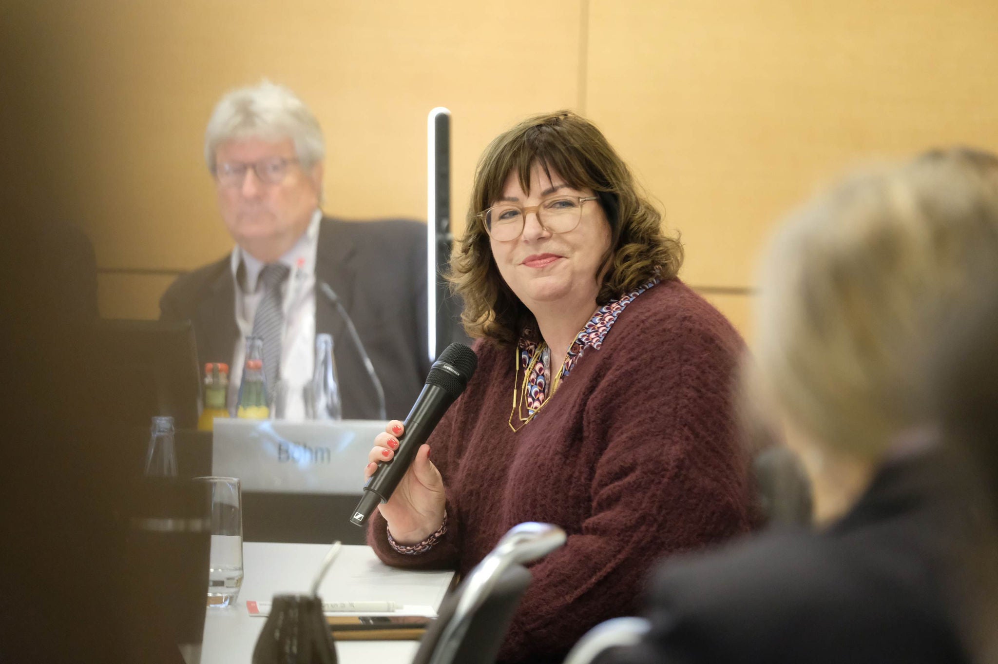 Frau Anette Anton zu Gast bei der Pressekonferenz der DGK Herztage 2024. Bildquelle: DGK / Thomas Hauss