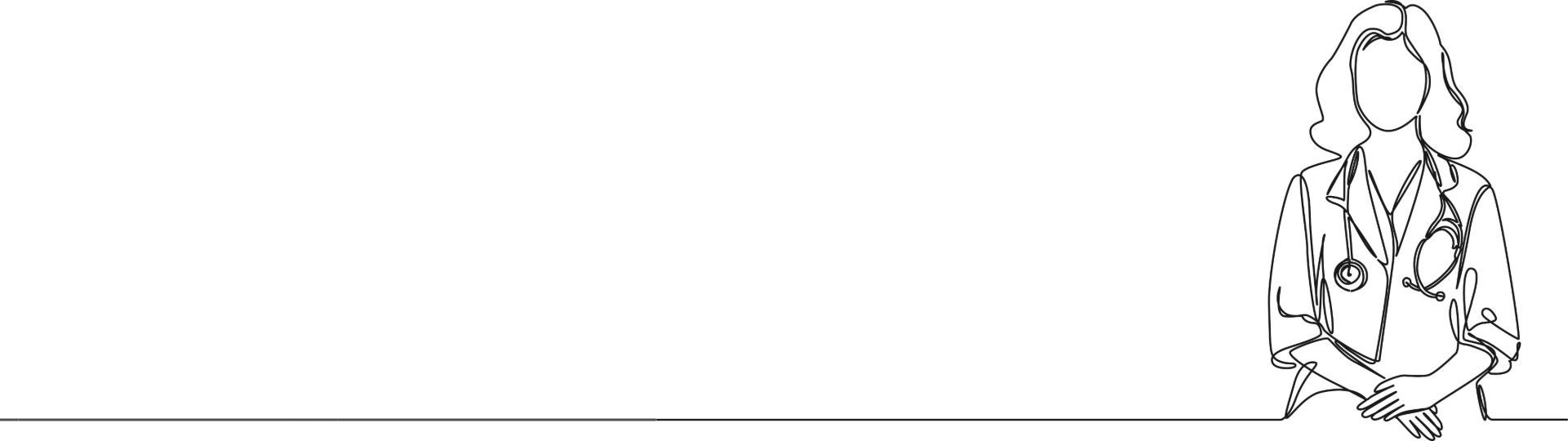 Linienzeichnung von Ärztin