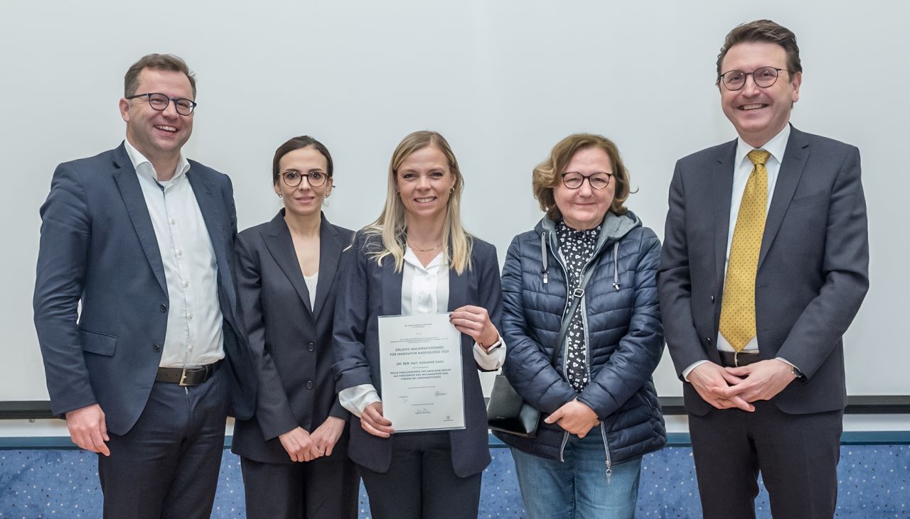 v.l.n.r.: Prof. Dr. Rolf Wachter, Dr. Laura Hausmann, Preisträgerin Dr. Susanne Gaul, Dr. Marija Orlovic, Prof. Dr. Dr. Stephan von Haehling (©DGK/Thomas Hauss) 