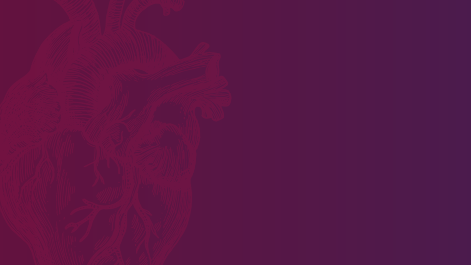 Herzillustration auf lilanem Hintergrund