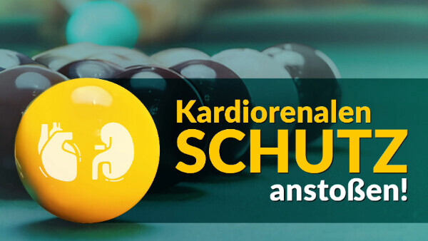 Billardkugeln mit Schriftzug Kardiorenalen Schutz anstoßen-16zu9-600x338