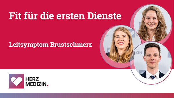Fit für die ersten Dienste: Leitsymptom Brustschmerz. Im Gespräch sind Dr. Philipp Breitbarth und Dr. Hannah Billig mit Dr. Cornelie Camerer Waldecker.