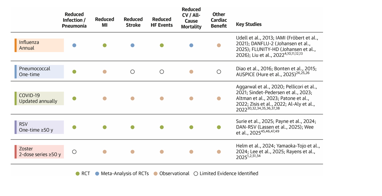 Evidence for Respiratory Vaccine Benefit (Heidenreich et al., JACC 2026)