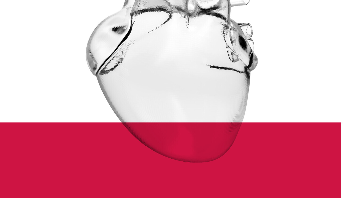Herz aus Glas mit Sprung