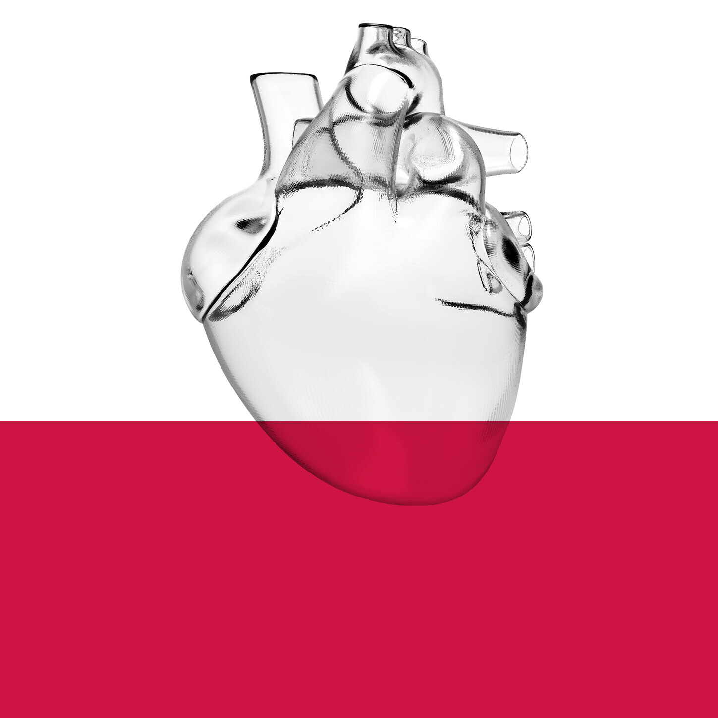 Herz aus Glas mit Sprung