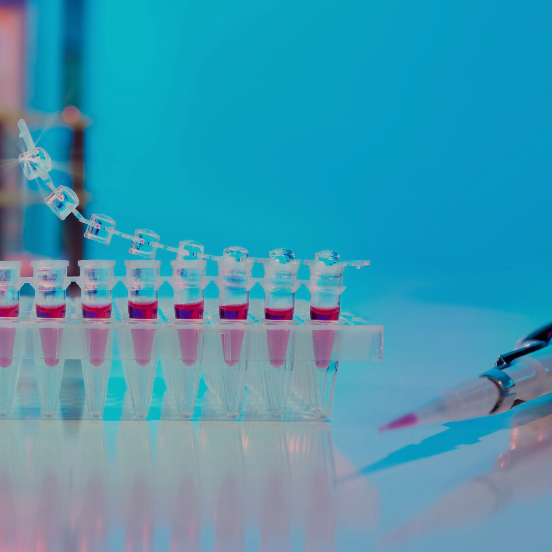 PCR Streifen mit Testgerät