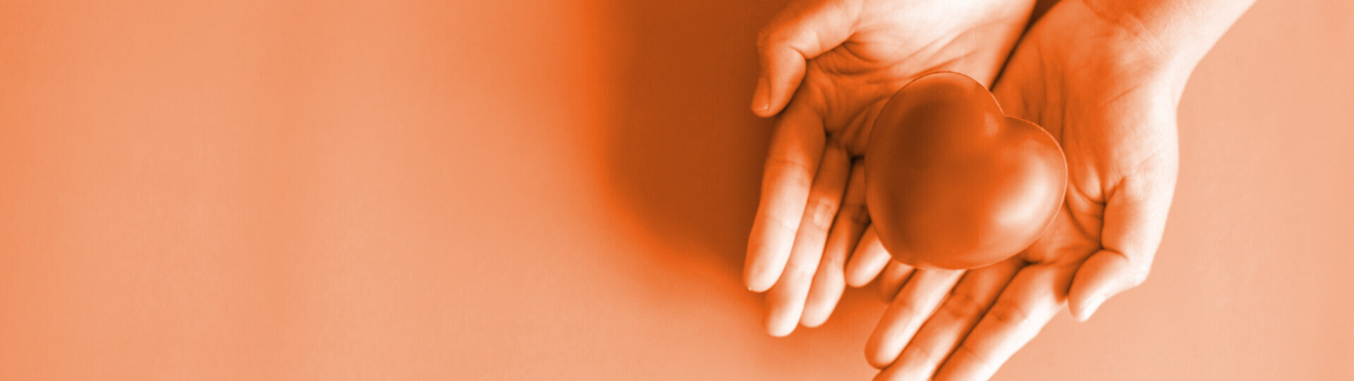 Hand hält Herz 