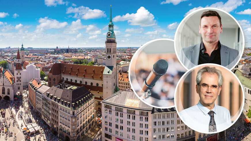 München mit experten und mikrofon