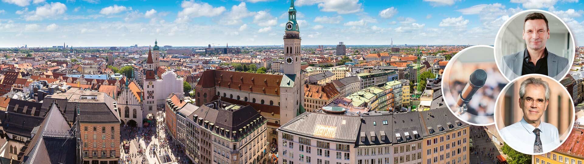 Bild München mit Experten und Mikrofon