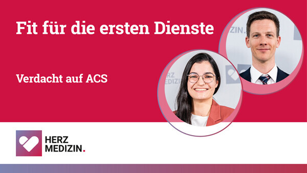 Fit für die ersten Dienste: Verdacht auf ACS. Im Gespräch sind Dr. Philipp Breitbart und Dr. Samira Soltani.