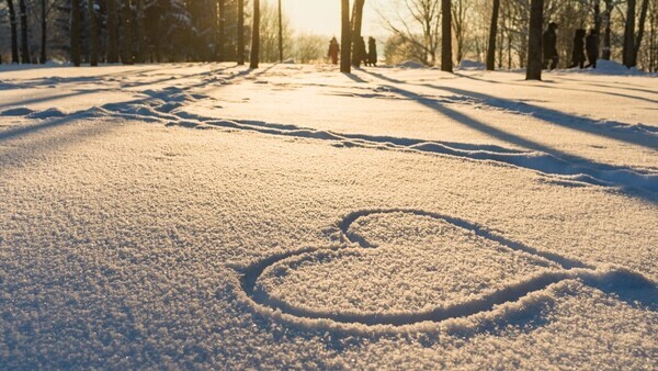 Herz im Schnee