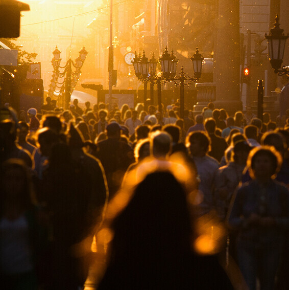 Sonne und Hitze in der Innenstadt