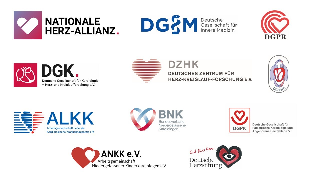Logos Organisationen Nationale Herz-Allianz